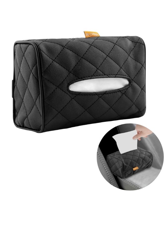 FALMER Car Leather Tissue Holder for Car Back Seat Headrest Hanging Tissue Boxes Holder Case Multi-use Car Tissue Paper Holder  - Image 3