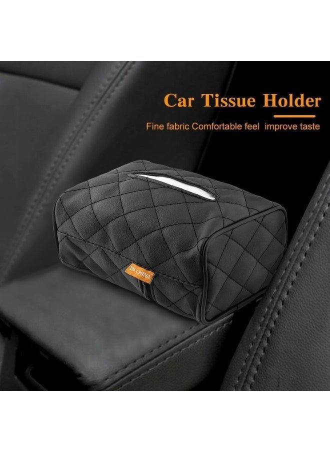 FALMER Car Leather Tissue Holder for Car Back Seat Headrest Hanging Tissue Boxes Holder Case Multi-use Car Tissue Paper Holder  - Image 5