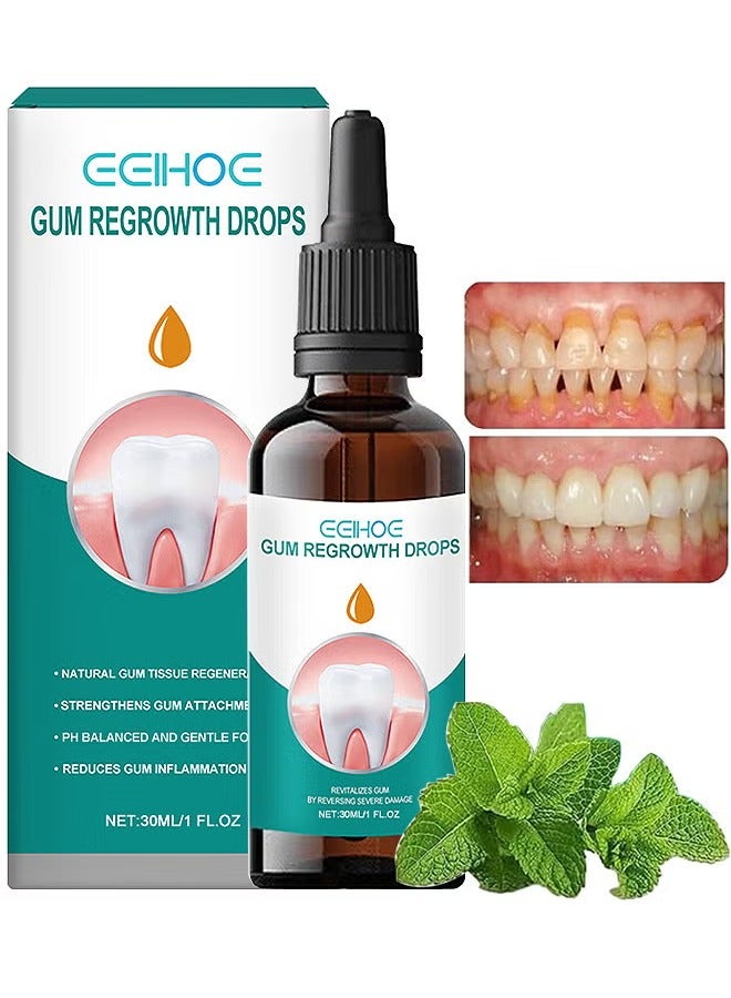 EELHOE Gum Regrowth Drops - Gum Relief Drops - Natural Gum Liquid Drops Mouthwash - Natural Essential Oils Tooth Repair Kit - Rejuvenate Your Gums With Ease - Image 1