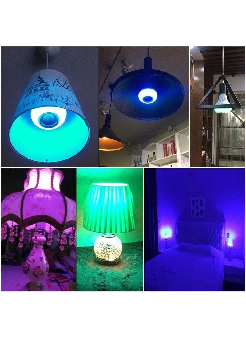 BSNL - 12W RGB Colorful DJ Magic Light Bluetooth Music LED Bulb With Remote Control White - Image 1