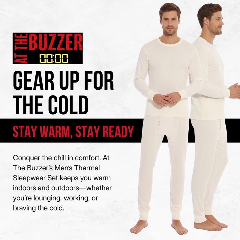 At The Buzzer Thermal Underwear Set for Men 95962-Grey-L - Image 1