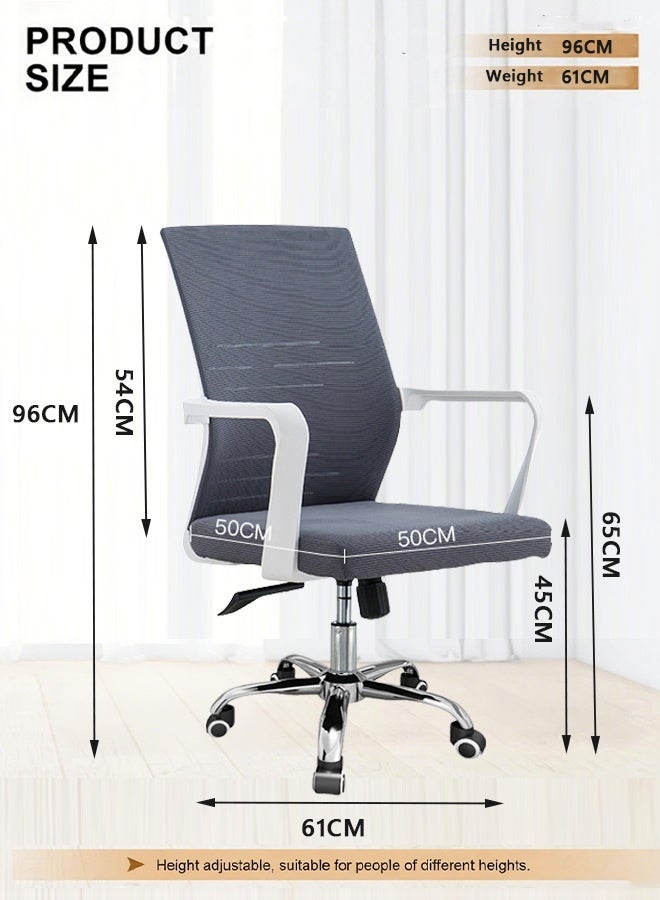 Bolivia's Office Chair,Ergonomic Mesh computer chair,Adjustable Height, Lumbar Support, ,Comfortable High Back Executive Swivel Computer Office Chair (Grey) - Image 2