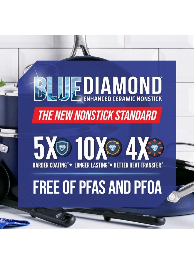 Blue Diamond Cookware Diamond Infused Ceramic Nonstick, 2QT Saucepan Pot with Lid, PFAS-Free, Dishwasher Safe, Oven Safe, Blue - Image 5