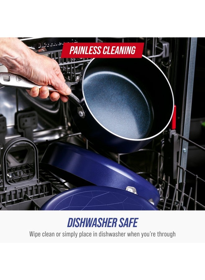 Blue Diamond Cookware Diamond Infused Ceramic Nonstick, 2QT Saucepan Pot with Lid, PFAS-Free, Dishwasher Safe, Oven Safe, Blue - Image 2