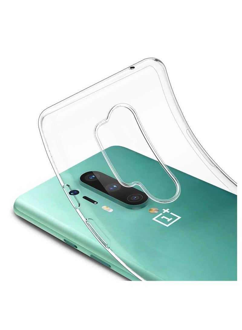 دبليو تيك غطاء جراب زوايا ناعم من مادة TPU لهاتف OnePlus 8 Pro (5G) من WTech - شفاف - Image 2