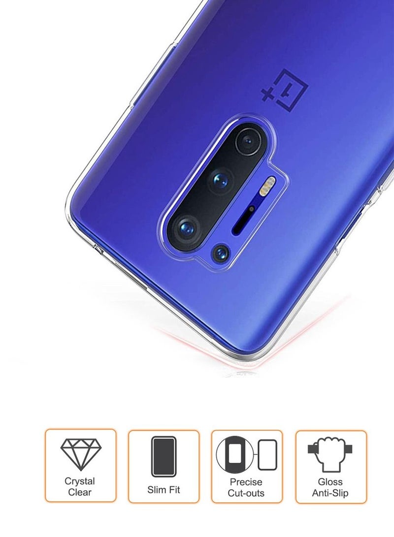 دبليو تيك غطاء جراب زوايا ناعم من مادة TPU لهاتف OnePlus 8 Pro (5G) من WTech - شفاف - Image 3