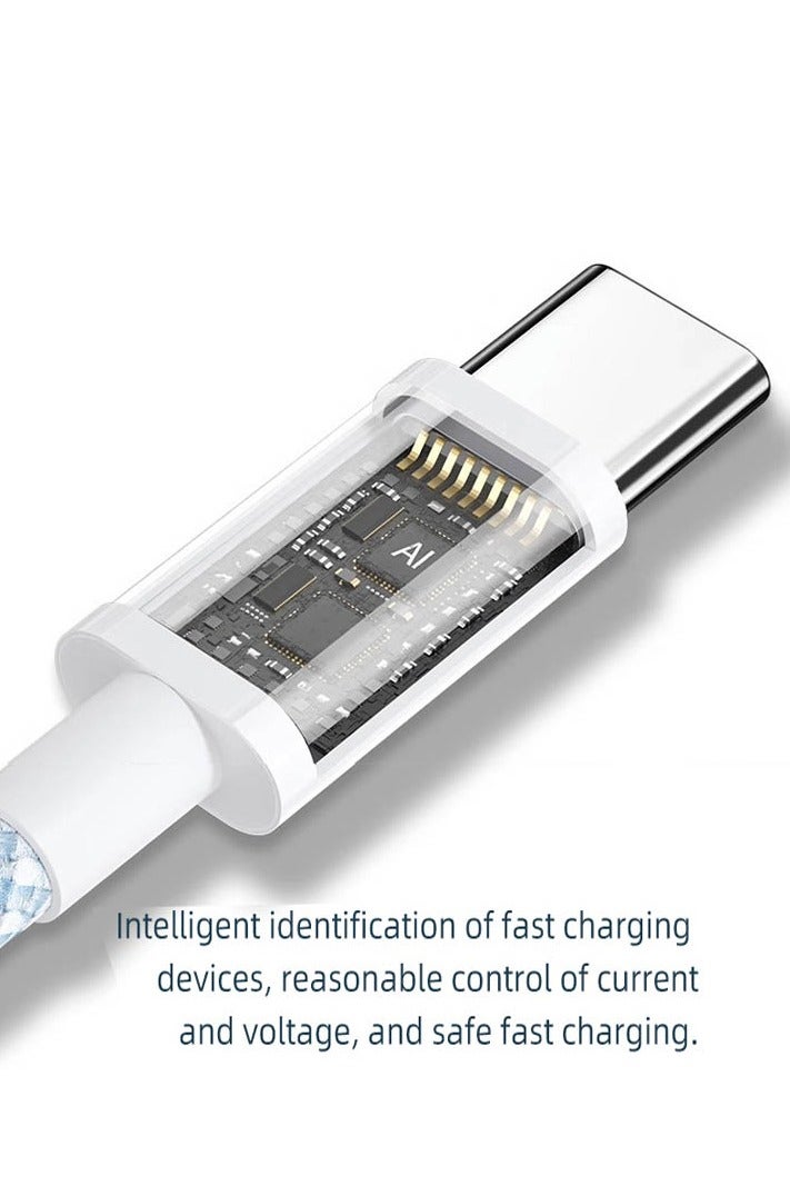 بلجن كابل شاحن فائق السرعة USB-C إلى USB A PD 60W – كابل أصلي مضفر بجودة عالية. – متوافق مع أجهزة آيفون / iPhone ( 15، 16، 14) – يدعم جميع أجهزة Appleمتوافق مع هواتف سامسونج وهواوي وPS5 - Image 4