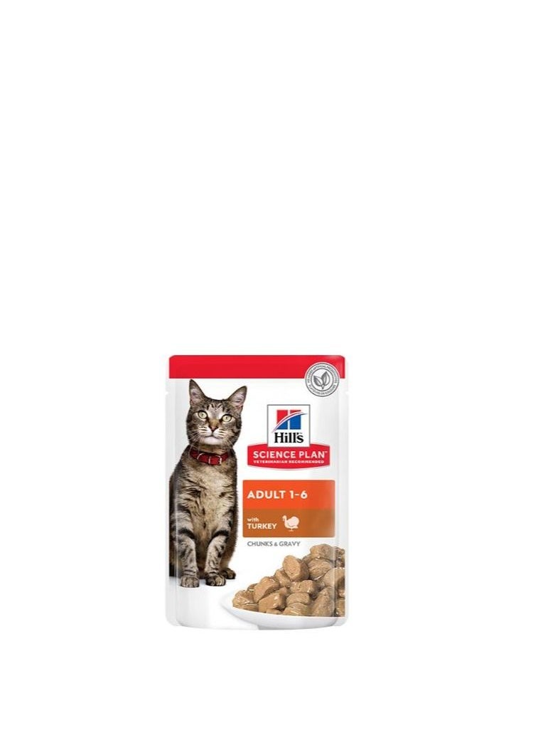 Hills Hill’s Science Plan Adult Wet Cat Food Turkey Pouches 85g 