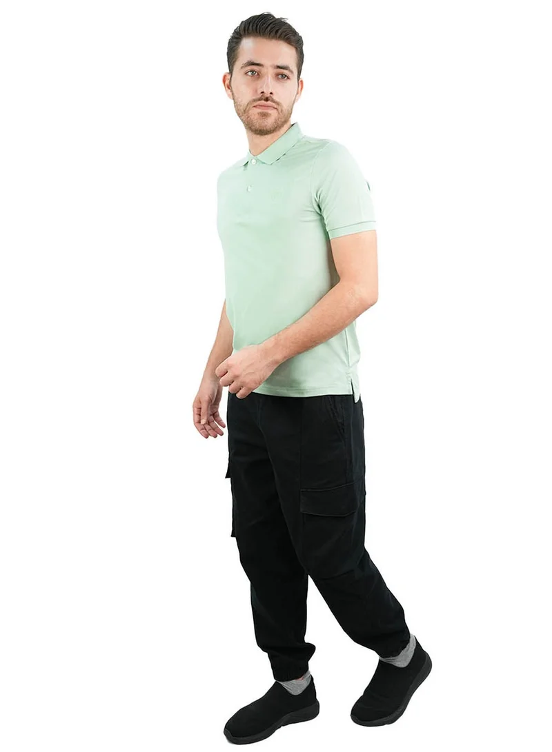 GIORDANO Men's Slim Fit Embossed Pique Polo| Silk Touch Series