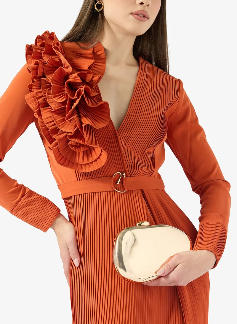 Metallic Gold Statement Clutch