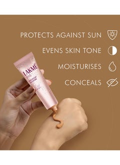 LAKME Lakme 9 To 5 Complexion Care Face CC Cream Almond SPF 30 Conceals Dark Spots and Blemishes 30g  - Image 3