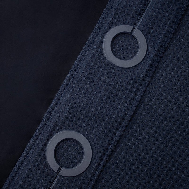 River Dream لا توجد خطافات مطلوبة ستارة دش نسج وافل منتشرة مع Snap في بطانة -Long 71W × 86H SPA Like Bath Curtain Navy - Image 2
