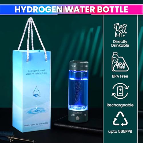amiciSmart Hydrogen-Infusing Glass Water Bottle - Enhances Hydration with Elevated PPB Levels and Reduced ORP for Superior Wellness - Image 2