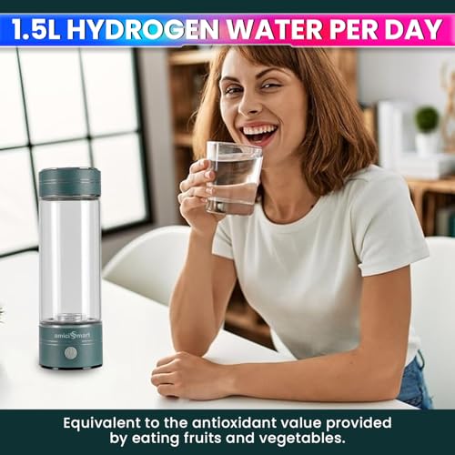 amiciSmart Hydrogen-Infusing Glass Water Bottle - Enhances Hydration with Elevated PPB Levels and Reduced ORP for Superior Wellness - Image 4