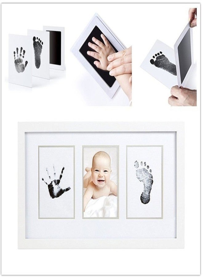 Desi Rang Baby hand and footprint kit, infant foot and handprint, hand foot impression print DIY, No touch, safe Non toxic ink pad, Color : Black - Image 2
