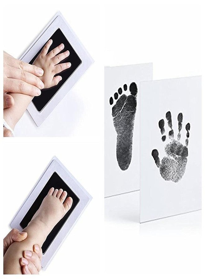 Desi Rang Baby hand and footprint kit, infant foot and handprint, hand foot impression print DIY, No touch, safe Non toxic ink pad, Color : Black - Image 1