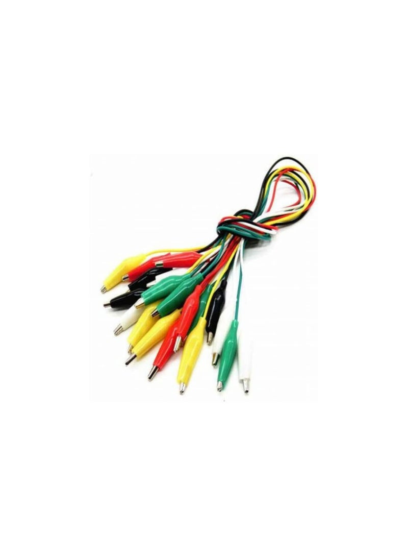 GGOOT 10Pcs Crocodile Clips, Double Ended Crocodile Leads Wires Insulated Alligator Clips Test Leads Electric Jumper Leads - Image 3