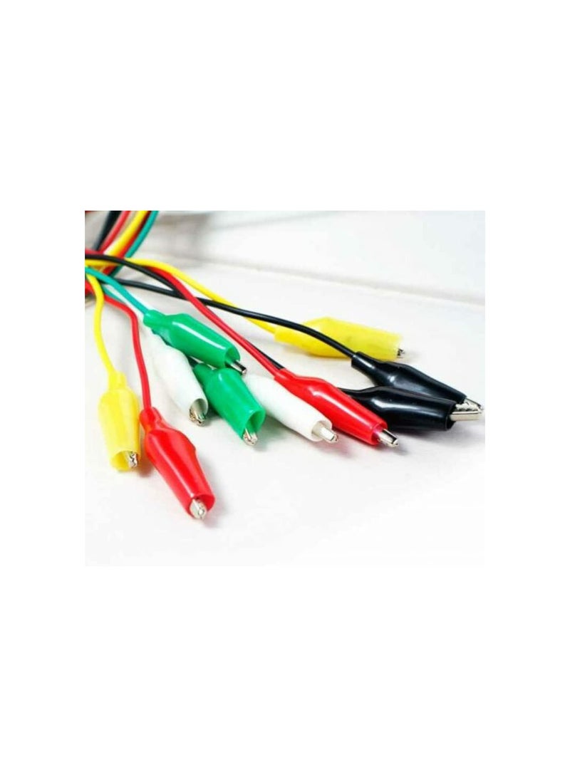 GGOOT 10Pcs Crocodile Clips, Double Ended Crocodile Leads Wires Insulated Alligator Clips Test Leads Electric Jumper Leads - Image 4