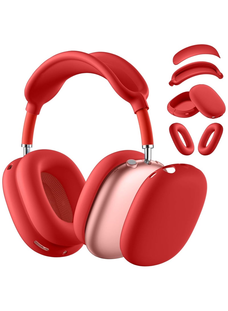 AROAQ Suitable for Airpods Max Protective Cover Apple Max Earphone Shell Solid Color Silicone Soft Shell Earphone Cover Three-Piece Set  - Image 1