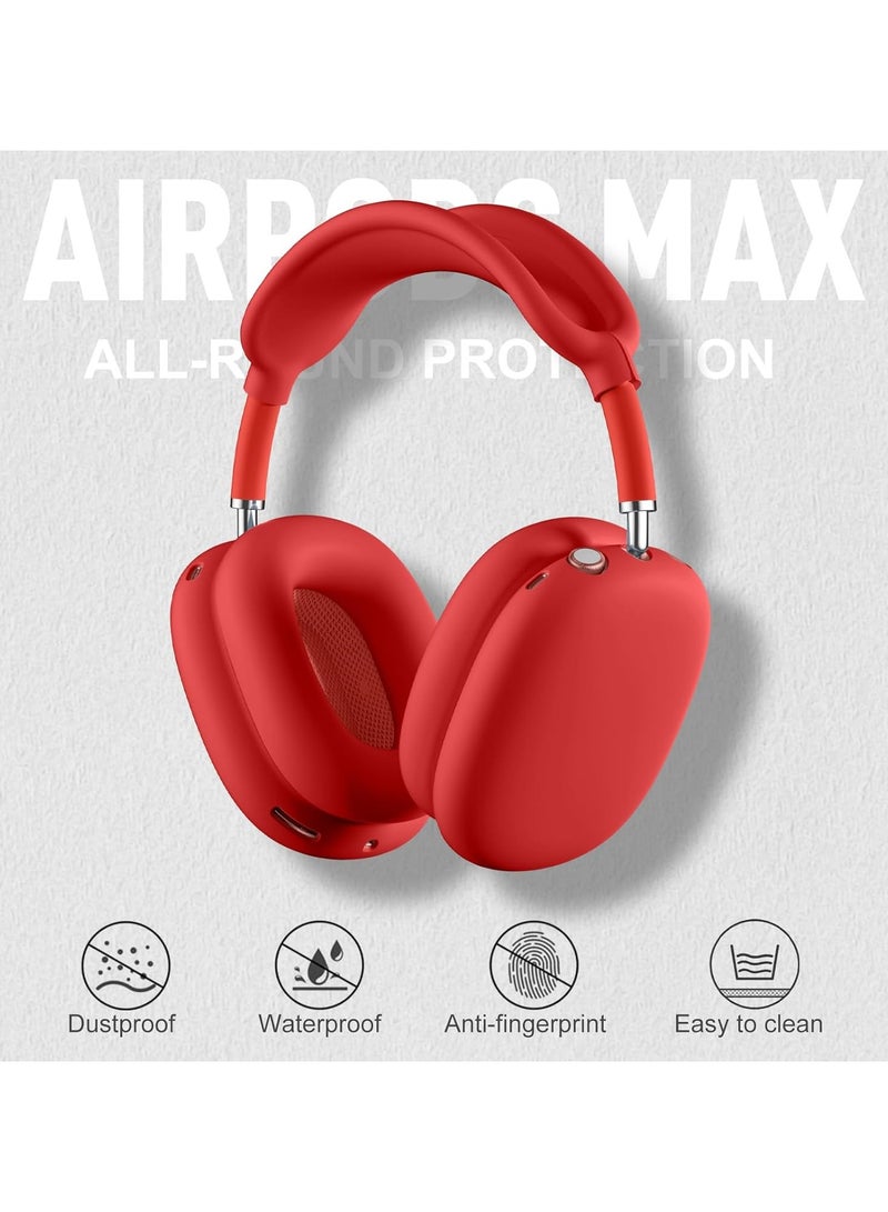 AROAQ Suitable for Airpods Max Protective Cover Apple Max Earphone Shell Solid Color Silicone Soft Shell Earphone Cover Three-Piece Set  - Image 2