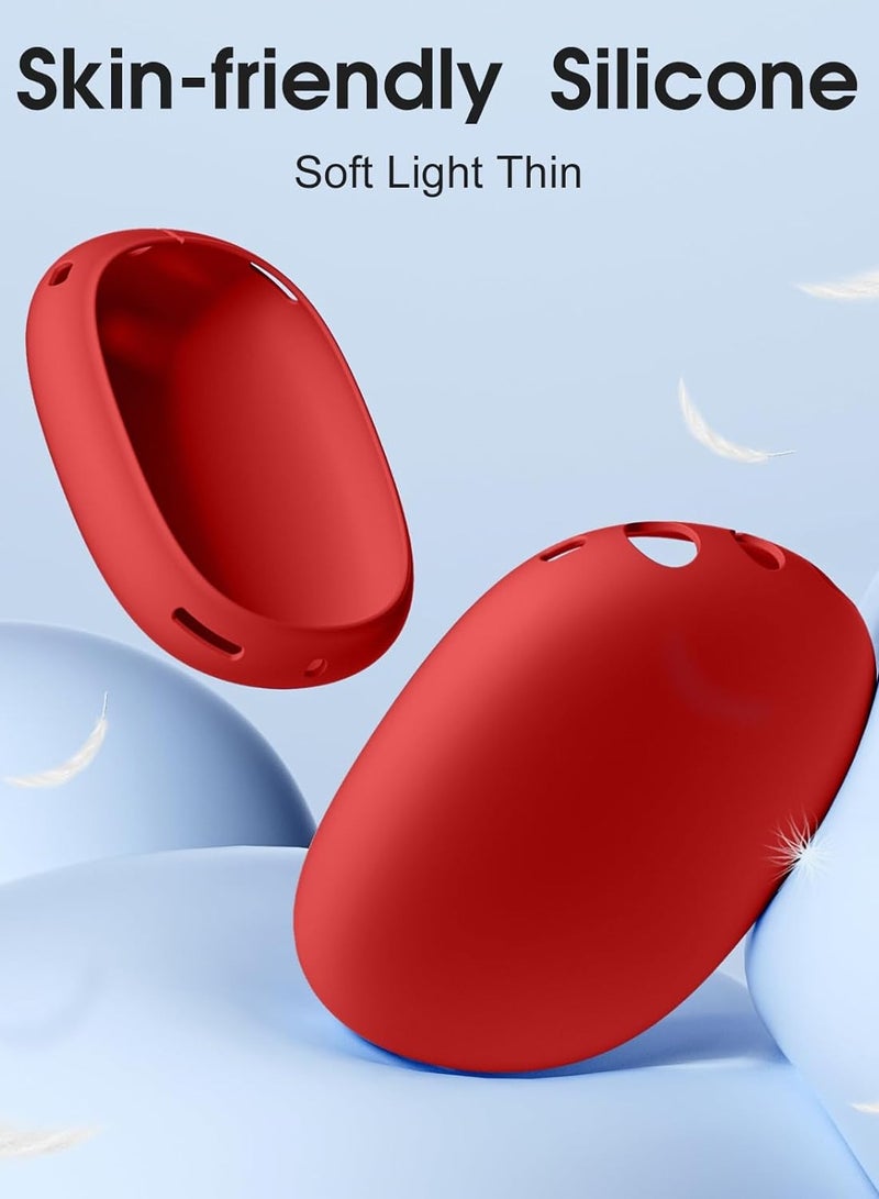 AROAQ Suitable for Airpods Max Protective Cover Apple Max Earphone Shell Solid Color Silicone Soft Shell Earphone Cover Three-Piece Set  - Image 5
