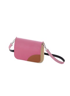 O bag O pocket Cross Body Bag with Flap & Eco Leather Adjustable Shoulder Strap in Sangria Sand  - Image 2