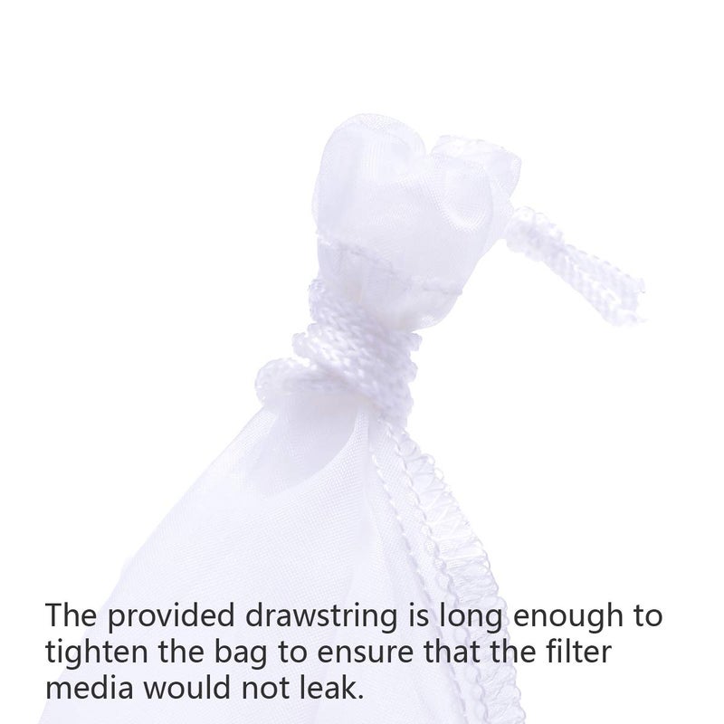 ALEGI Media Filter Bag Aquarium Extra Fine,Reusable 180 Micron Drawstring Mesh Filter Bags for Very Fine Resins Filter (7.5"*3.6" (3 Pack)) - Image 5