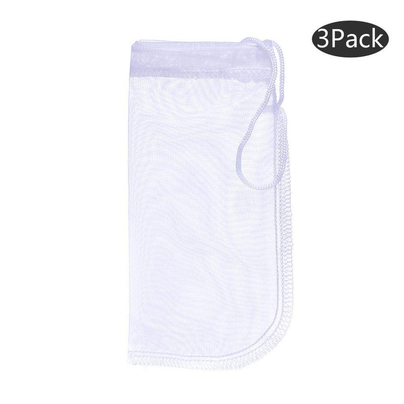 ALEGI Media Filter Bag Aquarium Extra Fine,Reusable 180 Micron Drawstring Mesh Filter Bags for Very Fine Resins Filter (7.5"*3.6" (3 Pack)) - Image 2