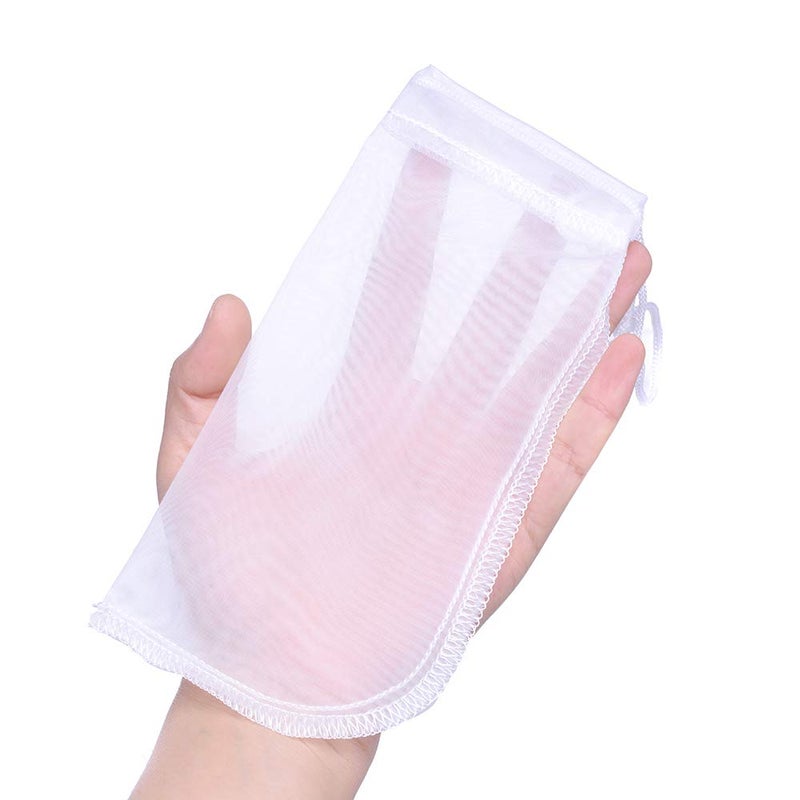 ALEGI Media Filter Bag Aquarium Extra Fine,Reusable 180 Micron Drawstring Mesh Filter Bags for Very Fine Resins Filter (7.5"*3.6" (3 Pack)) - Image 4