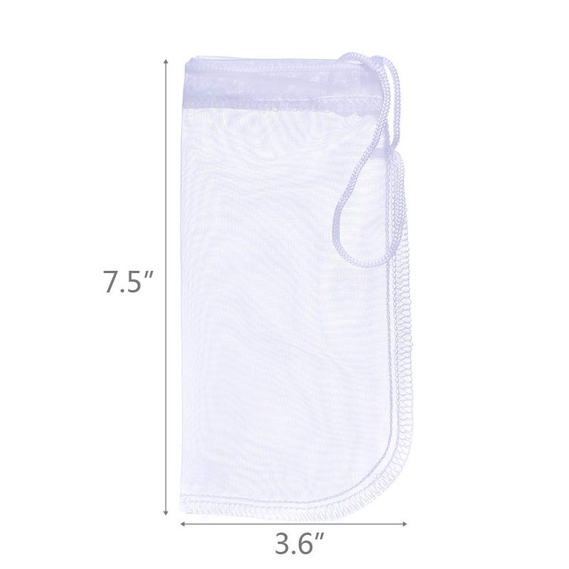ALEGI Media Filter Bag Aquarium Extra Fine,Reusable 180 Micron Drawstring Mesh Filter Bags for Very Fine Resins Filter (7.5"*3.6" (3 Pack)) - Image 3