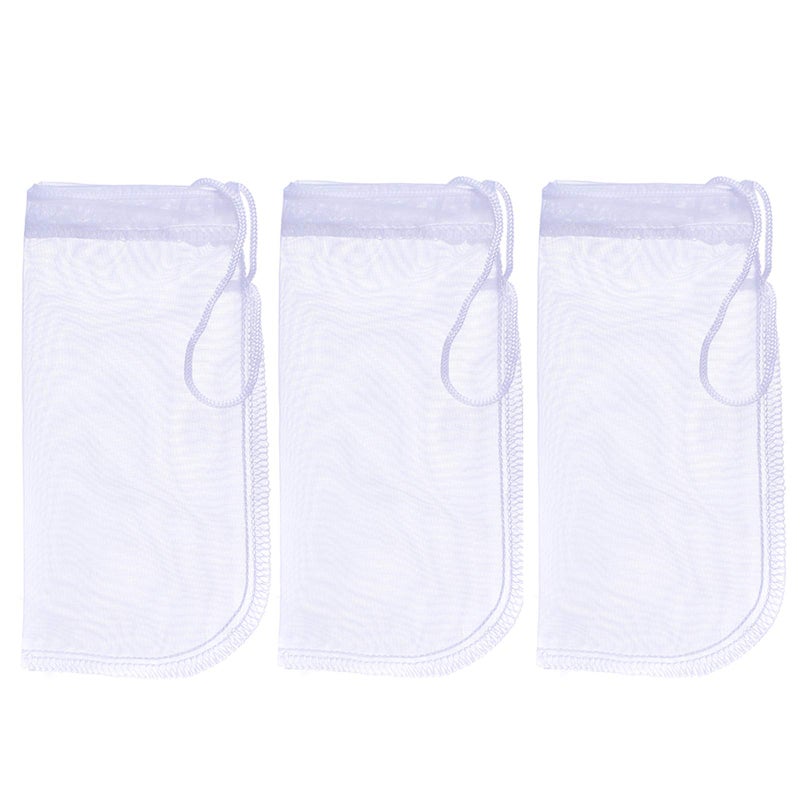 ALEGI Media Filter Bag Aquarium Extra Fine,Reusable 180 Micron Drawstring Mesh Filter Bags for Very Fine Resins Filter (7.5"*3.6" (3 Pack)) - Image 1