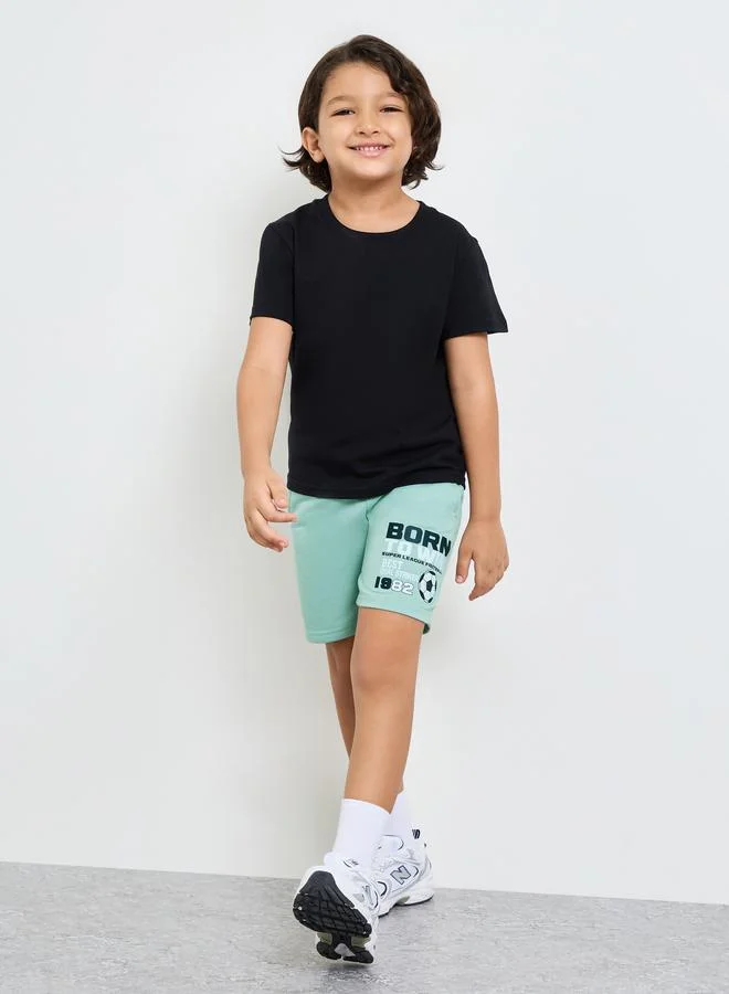 Styli Boys Placement Print Shorts