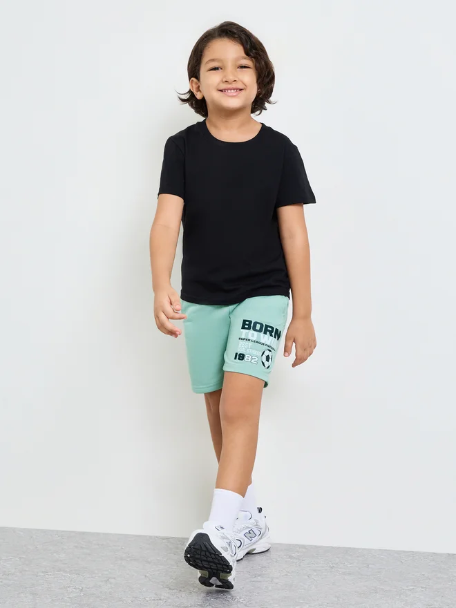 Styli Styli Boys Placement Print Shorts
