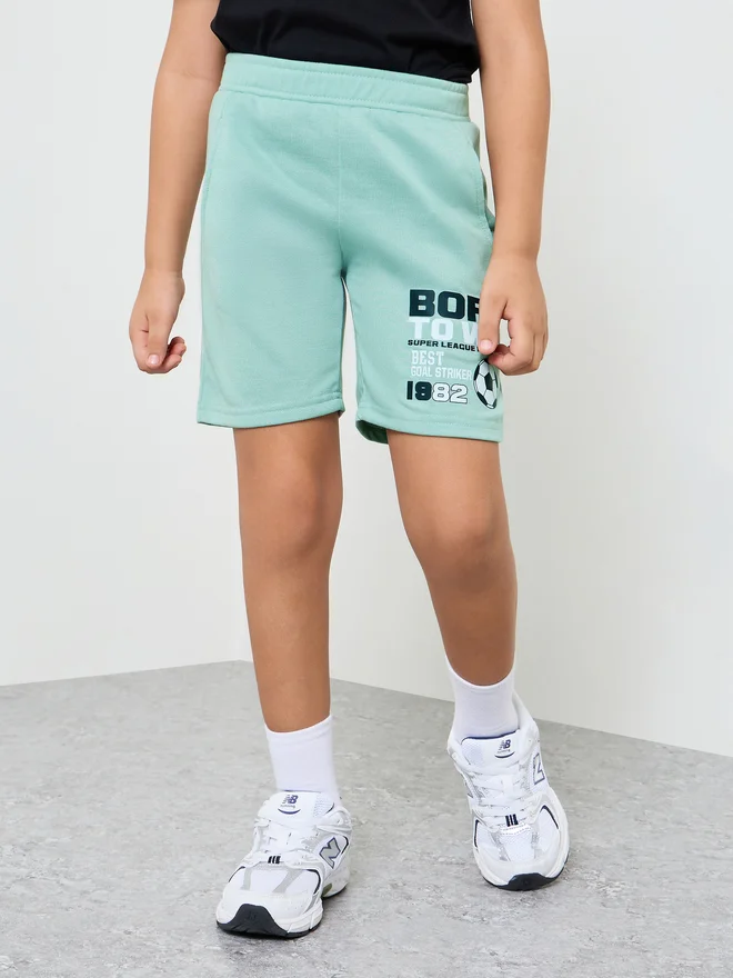 Styli Styli Boys Placement Print Shorts