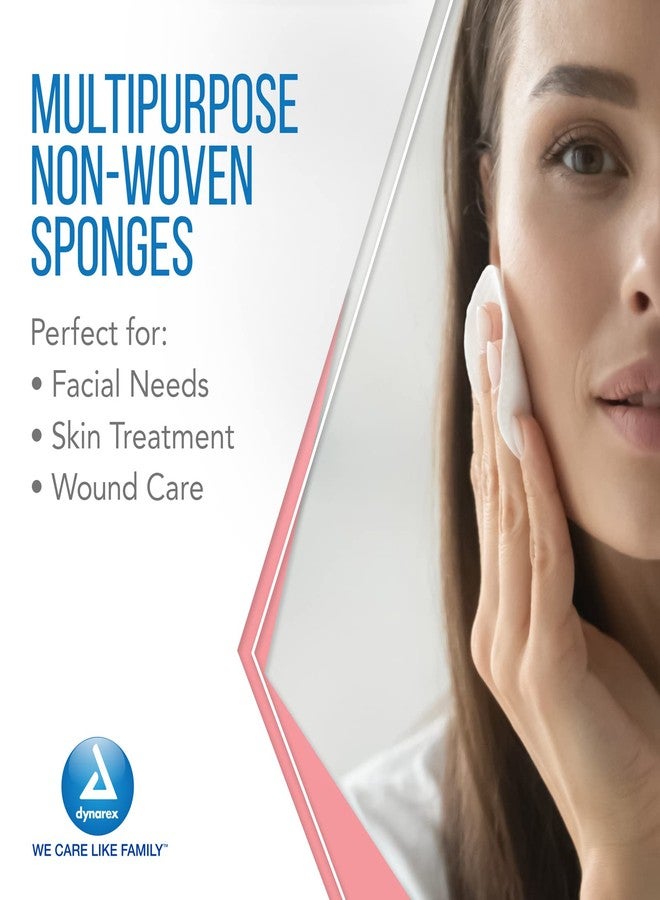 Dynarex Non-Woven Sponges, Non-Sterile Gauze, 2x2 and 4 Ply, Perfect for Facial Needs, Skin Treatment, & Wound Care, Made from Highly Absorbent Materials, 1 Sleeve of 200 - Image 5
