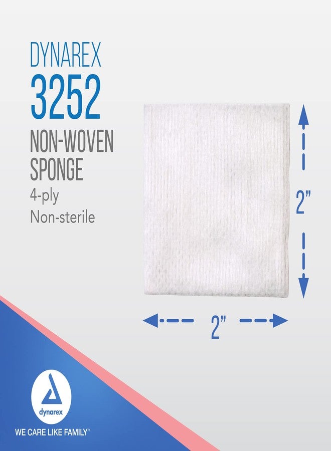 Dynarex Non-Woven Sponges, Non-Sterile Gauze, 2x2 and 4 Ply, Perfect for Facial Needs, Skin Treatment, & Wound Care, Made from Highly Absorbent Materials, 1 Sleeve of 200 - Image 2