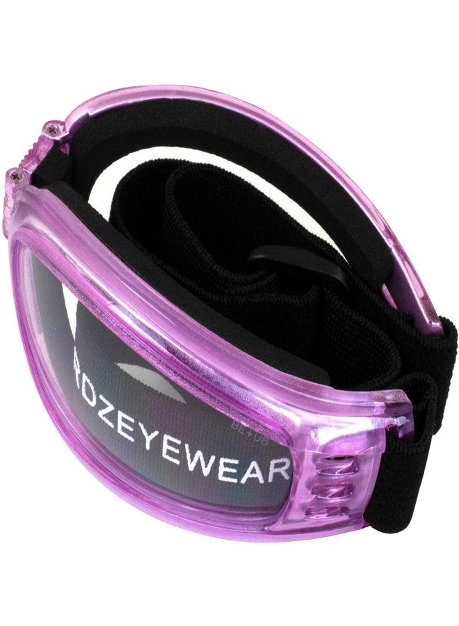 Birdz Eyewear Cardinal Padded Floating Motorcycle Goggles for Women Translucent Pink Frame with Clear Lenses Folding Goggles (Clear) - Image 5