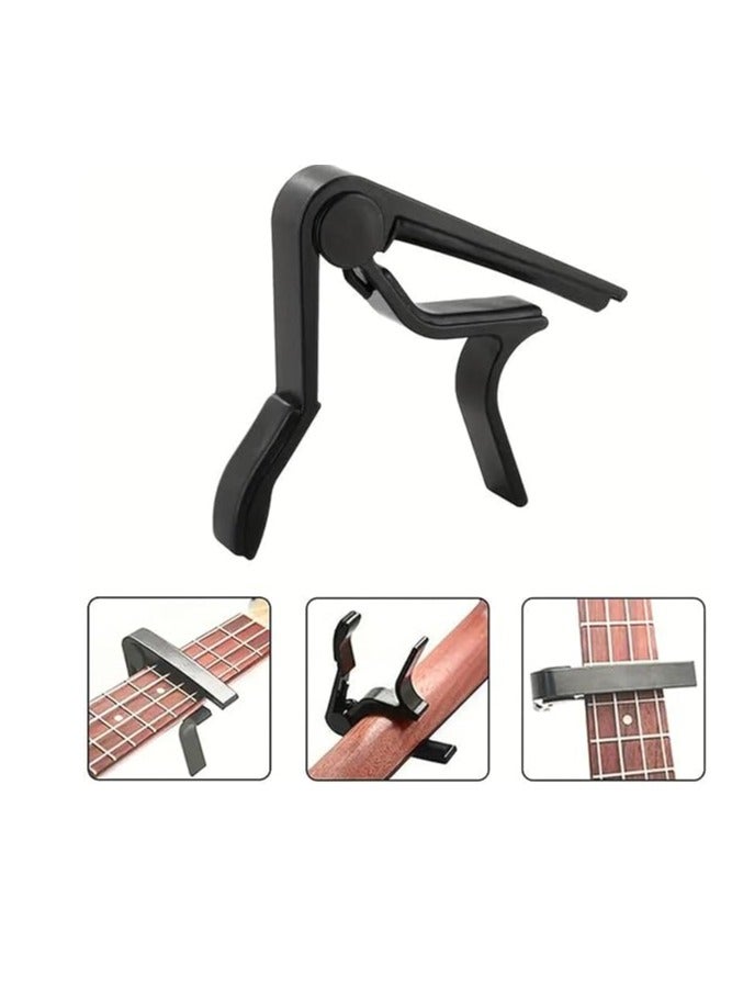 Megarya Premium Aluminium Alloy Guitar Capo - Quick Change Clamp For Acoustic And Classic Guitars Color: Black - Image 4