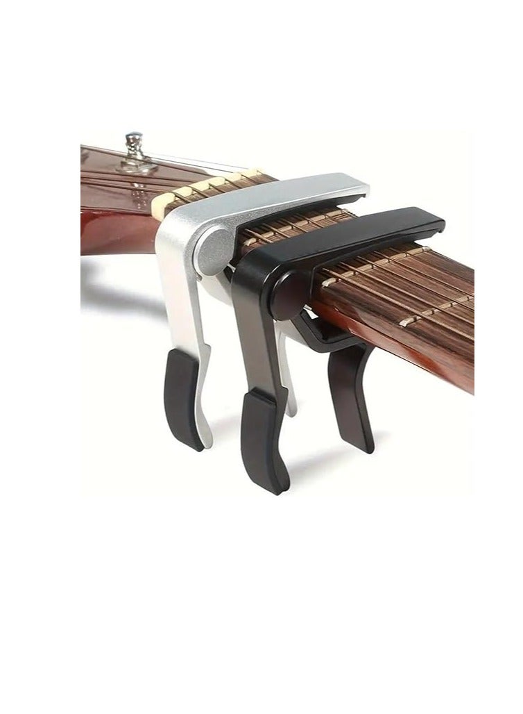 Megarya Premium Aluminium Alloy Guitar Capo - Quick Change Clamp For Acoustic And Classic Guitars Color: Black - Image 3