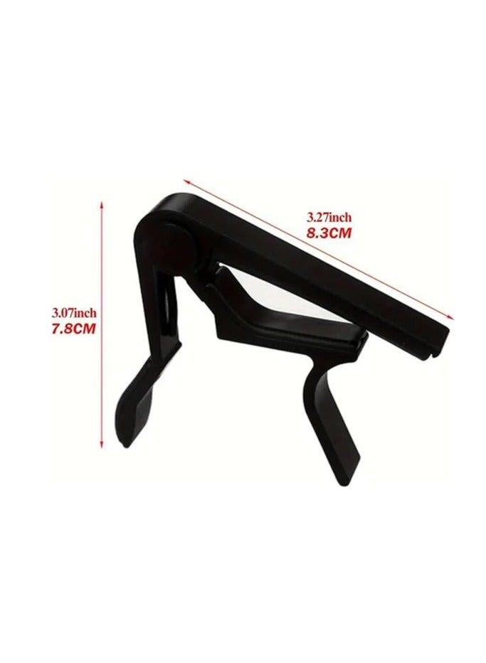 Megarya Premium Aluminium Alloy Guitar Capo - Quick Change Clamp For Acoustic And Classic Guitars Color: Black - Image 5