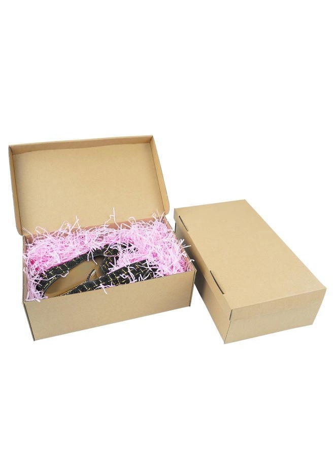 STRBOXONG Cardboard Shoe Boxes with Lid, 30x18x10 cm, Multi-Purpose Storage Box for Home Office Organization Containers, Foldable Cardboard Carton, Gift Parcel (Pack of 10) - Image 1