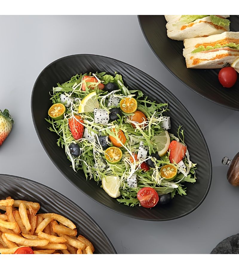 Microwave Dishwasher Safe Salad Bowls 2pcs Durable Plastic Soup Plates - Image 4