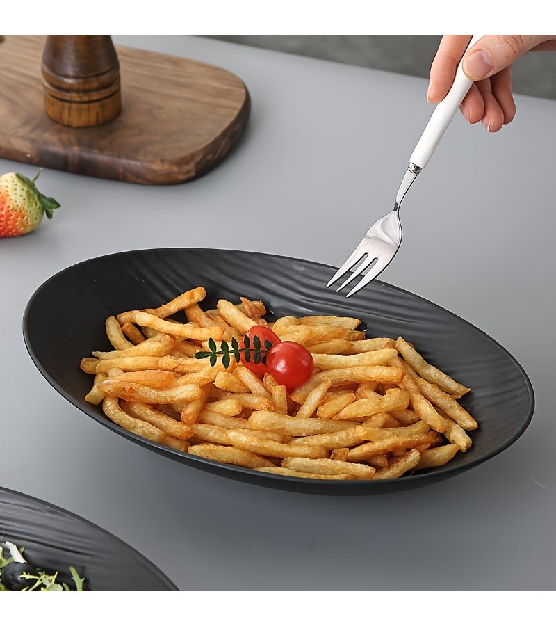 Microwave Dishwasher Safe Salad Bowls 2pcs Durable Plastic Soup Plates - Image 5