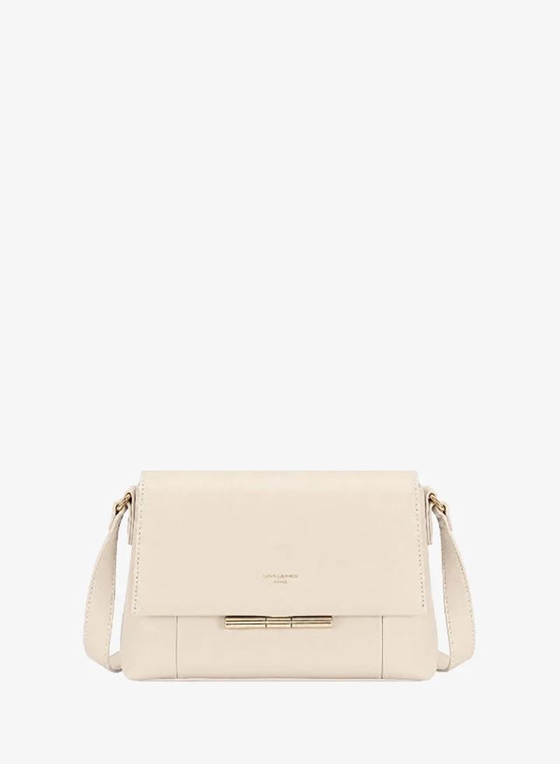 David Jones pocket style faux leather bag model CM7579| Shoulder Bag with magnetic lock and adjustable straps | Smooth leather handbag internal pockets for every day use