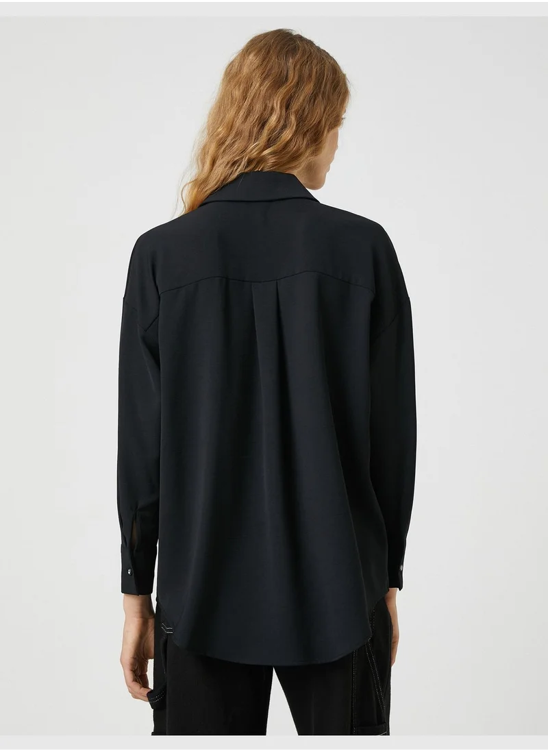 KOTON Button Long Sleeve Basic Shirt
