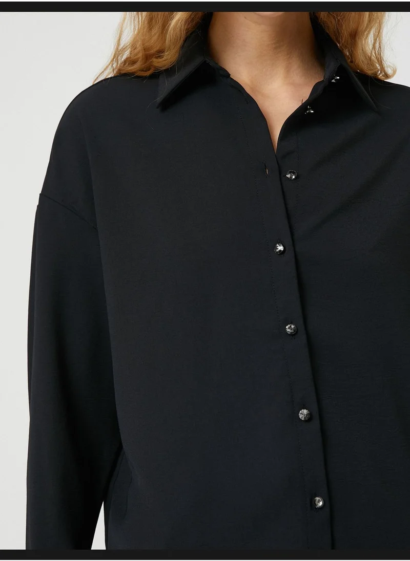 KOTON Button Long Sleeve Basic Shirt