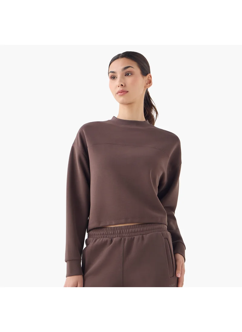 ادوت من سبلاش Panelled Cropped Sweatshirt with Long Sleeves