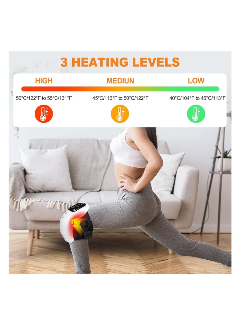 TIGER Portable Knee Massager with Heat & Red Light Therapy – Cordless Knee Pain Relief Device with Enhanced Light & Vibration Massage – Helps Relax Tight Muscles, Joint Stiffness & Discomfort – Adjustable & Rechargeable (Black) - Image 2