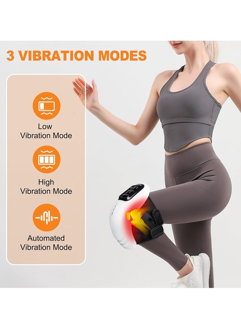 TIGER Portable Knee Massager with Heat & Red Light Therapy – Cordless Knee Pain Relief Device with Enhanced Light & Vibration Massage – Helps Relax Tight Muscles, Joint Stiffness & Discomfort – Adjustable & Rechargeable (Black) - Image 3