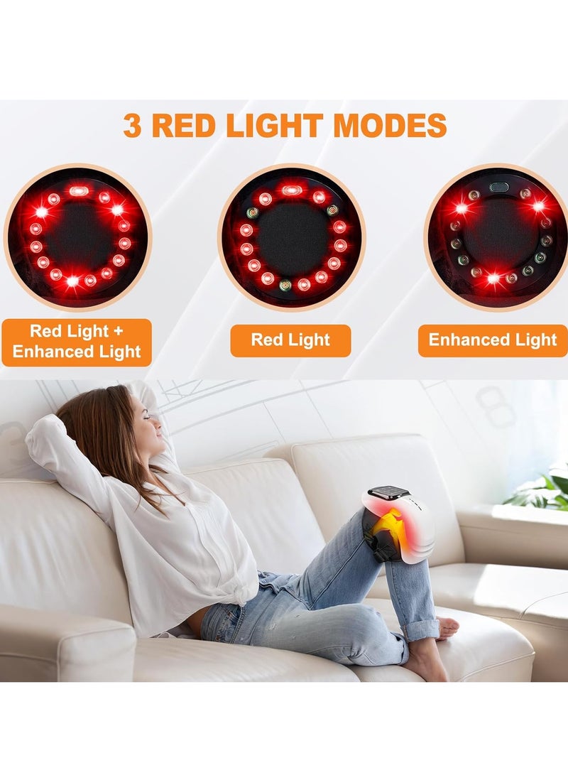 TIGER Portable Knee Massager with Heat & Red Light Therapy – Cordless Knee Pain Relief Device with Enhanced Light & Vibration Massage – Helps Relax Tight Muscles, Joint Stiffness & Discomfort – Adjustable & Rechargeable (Black) - Image 4